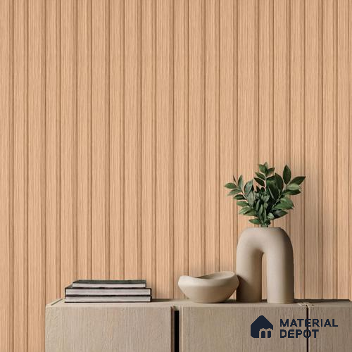 Brown Wooden Louver PN 00800 9.5 ft x 4.9 inch Charcoal Panel - 12 mm | Suitable for Feature Wall, TV Unit & Living Room | Width is Subjected to 5% Variation