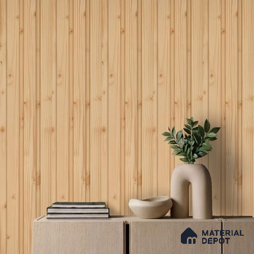 Brown Wooden Louver PN 00801 9.5 ft x 4.9 inch Charcoal Panel - 12 mm | Suitable for Feature Wall, TV Unit & Living Room | Width is Subjected to 5% Variation