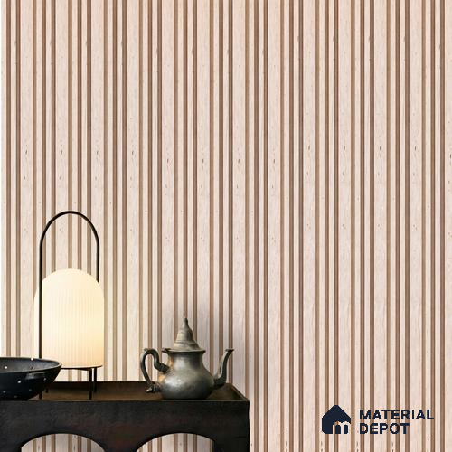 Beige Stone Louver PN 00834 9.5 ft x 4.7 inch Charcoal Panel - 12 mm | Suitable for Feature Wall, TV Unit & Living Room | Width is Subjected to 5% Variation