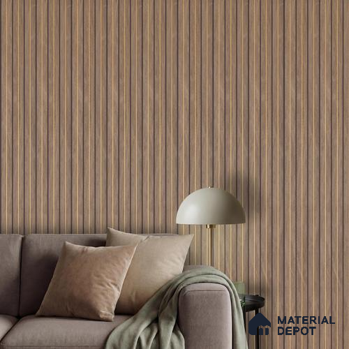 Grey Patterned Louver PN 02341 9.5 ft x 5.9 inch Charcoal Panel - 8 mm | Suitable for Feature Wall, TV Unit & Living Room | Width is Subjected to 5% Variation