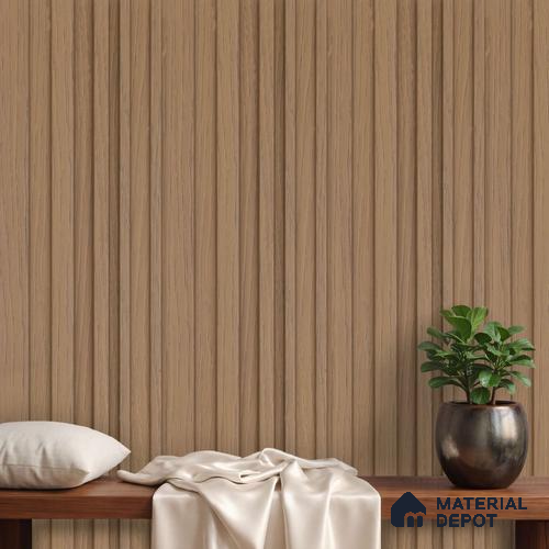 Brown Wooden Louver PN 02814 9 ft x 4.9 inch Charcoal Panel - 11 mm | Suitable for Feature Wall, TV Unit & Living Room | Width is Subjected to 5% Variation