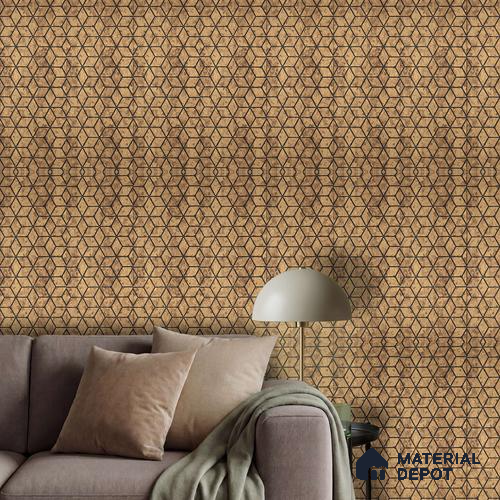 Gold Patterned Louver PN 03247 8 ft x 7 inch Charcoal Panel - 8 mm | Suitable for Feature Wall, TV Unit & Living Room | Width is Subjected to 5% Variation