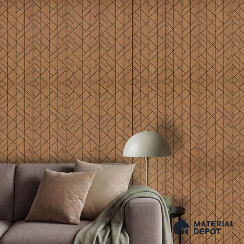 Brown Patterned Louver PN 03249 8 ft x 7 inch Charcoal Panel - 8 mm | Suitable for Feature Wall, TV Unit & Living Room | Width is Subjected to 5% Variation