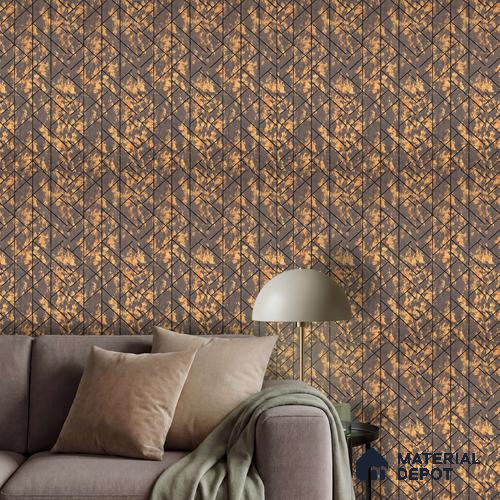 Brown Patterned Louver PN 03250 8 ft x 7 inch Charcoal Panel - 8 mm | Suitable for Feature Wall, TV Unit & Living Room | Width is Subjected to 5% Variation