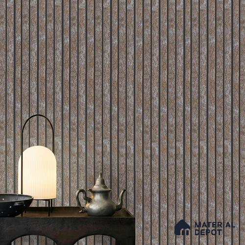 Brown Patterned Louver PN 03301 8 ft x 4.9 inch Charcoal Panel - 8 mm | Suitable for Feature Wall, TV Unit & Living Room | Width is Subjected to 5% Variation