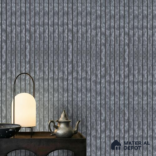 Grey Patterned Louver PN 03302 8 ft x 4.9 inch Charcoal Panel - 8 mm | Suitable for Feature Wall, TV Unit & Living Room | Width is Subjected to 5% Variation