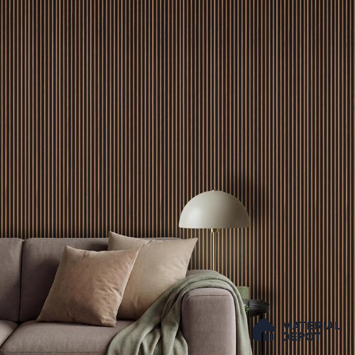 Brown Wooden Louver PN 03531 9.5 ft x 4.8 inch Charcoal Panel - 11 mm | Suitable for Feature Wall, TV Unit & Living Room | Width is Subjected to 5% Variation