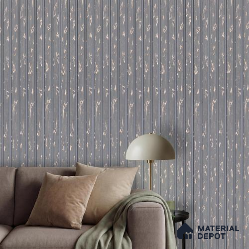 Grey Luxury Louver PN 03558 9.5 ft x 4.8 inch Charcoal Panel - 11 mm | Suitable for Feature Wall, TV Unit & Living Room | Width is Subjected to 5% Variation