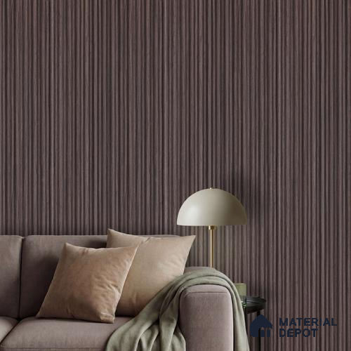 Brown Wooden Louver PN 03569 9.5 ft x 4.4 inch Charcoal Panel - 8 mm | Suitable for Feature Wall, TV Unit & Living Room | Width is Subjected to 5% Variation