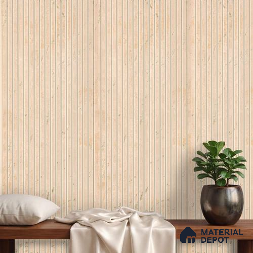 Beige Plain Colour Louver PN 03861 9.5 ft x 6 inch Charcoal Panel - 10 mm | Suitable for Feature Wall, TV Unit & Living Room | Width is Subjected to 5% Variation