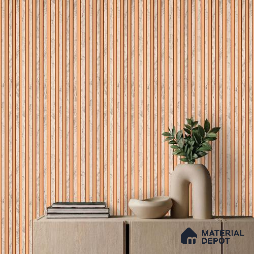 Brown Metallic Louver PN 04576 8 ft x 4.9 inch Charcoal Panel - 12 mm | Suitable for Feature Wall, TV Unit & Living Room | Width is Subjected to 5% Variation