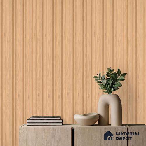 Brown Wooden Louver PN 04609 9.5 ft x 4.9 inch Charcoal Panel - 12 mm | Suitable for Feature Wall, TV Unit & Living Room | Width is Subjected to 5% Variation