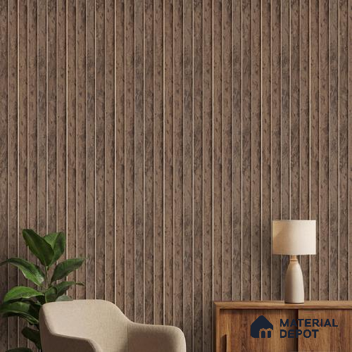 Brown Wooden Louver PN 04629 9.5 ft x 4.7 inch Charcoal Panel - 12 mm | Suitable for Feature Wall, TV Unit & Living Room | Width is Subjected to 5% Variation