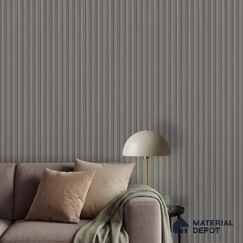 Grey Plain Colour Louver PN 04883 B 9.5 ft x 4.7 inch Charcoal Panel - 12 mm | Suitable for Feature Wall, TV Unit & Living Room | Width is Subjected to 5% Variation