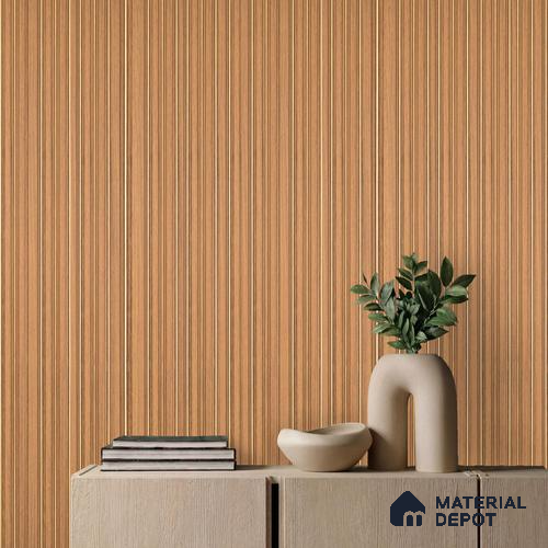 Brown Wooden Louver PN 05656 9.5 ft x 4.9 inch Charcoal Panel - 11 mm | Suitable for Feature Wall, TV Unit & Living Room | Width is Subjected to 5% Variation