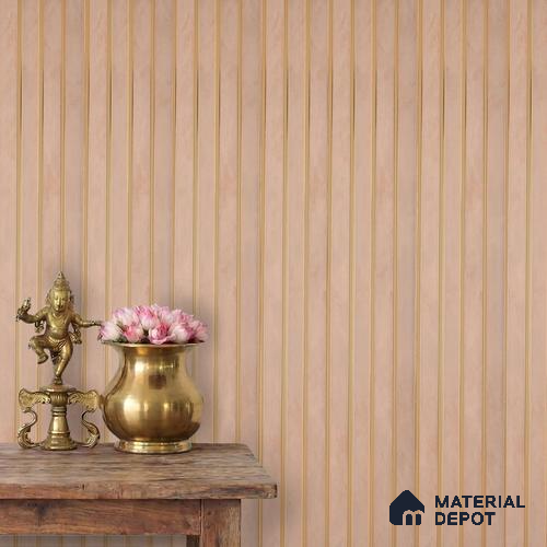 Brown Plain Colour Louver PN 05749 9.5 ft x 7.8 inch Charcoal Panel - 12 mm | Suitable for Feature Wall, TV Unit & Living Room | Width is Subjected to 5% Variation