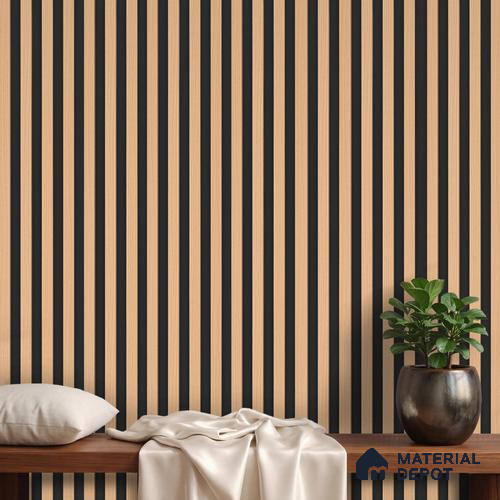 Brown Wooden Louver PN 05765 9.5 ft x 7.8 inch Charcoal Panel - 12 mm | Suitable for Feature Wall, TV Unit & Living Room | Width is Subjected to 5% Variation