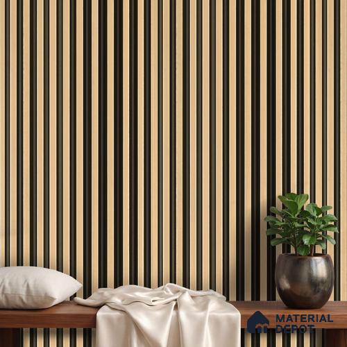 Beige Plain Colour Louver PN 05769 9.5 ft x 7.8 inch Charcoal Panel - 12 mm | Suitable for Feature Wall, TV Unit & Living Room | Width is Subjected to 5% Variation