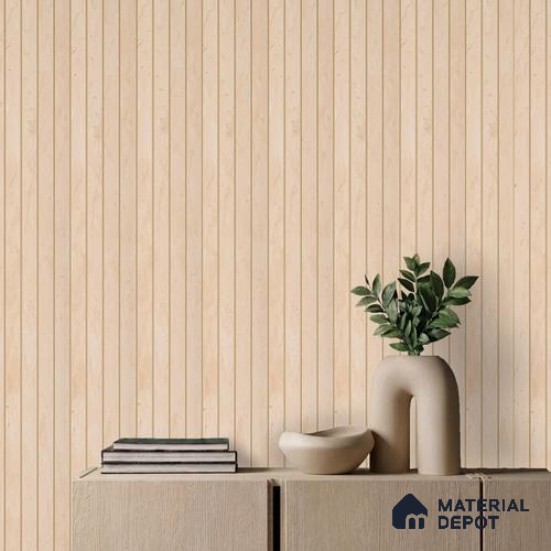 Cream Stone Louver PN 05772 9.5 ft x 7.8 inch Charcoal Panel - 12 mm | Suitable for Feature Wall, TV Unit & Living Room | Width is Subjected to 5% Variation