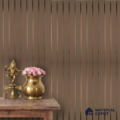 Green Plain Colour Louver PN 05780 9.5 ft x 7.8 inch Charcoal Panel - 12 mm | Suitable for Feature Wall, TV Unit & Living Room | Width is Subjected to 5% Variation