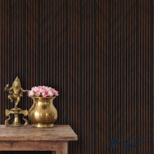 Brown Wooden Louver PN 05785 9.5 ft x 7.8 inch Charcoal Panel - 12 mm | Suitable for Feature Wall, TV Unit & Living Room | Width is Subjected to 5% Variation