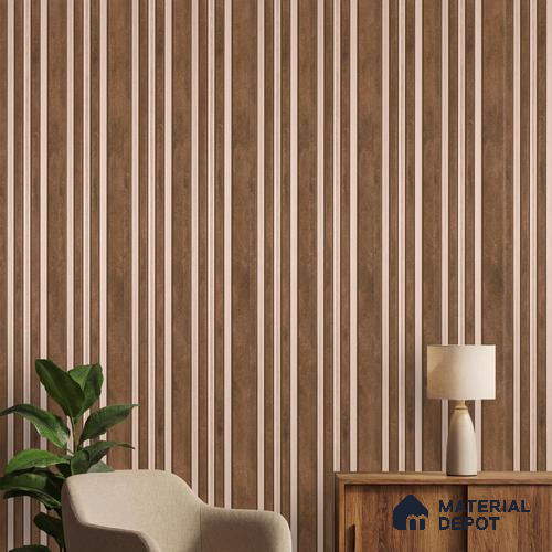 Brown Wooden Louver PN 06033 8 ft x 4.9 inch Charcoal Panel - 12 mm | Suitable for Feature Wall, TV Unit & Living Room | Width is Subjected to 5% Variation
