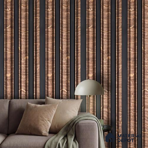 Brown Patterned Louver PN 06068 8 ft x 4.9 inch Charcoal Panel - 12 mm | Suitable for Feature Wall, TV Unit & Living Room | Width is Subjected to 5% Variation