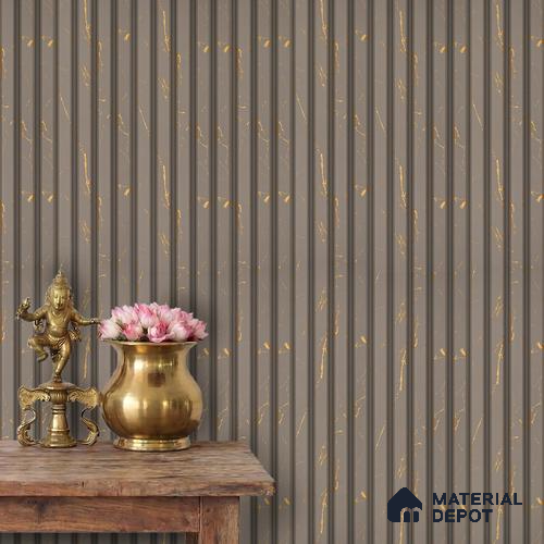 Beige Marble Louver PN 06157 9.5 ft x 7.8 inch Charcoal Panel - 12 mm | Suitable for Feature Wall, TV Unit & Living Room | Width is Subjected to 5% Variation