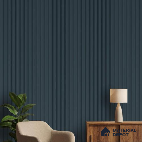 Blue Plain Colour Louver PN 06231 9.5 ft x 4.7 inch Charcoal Panel - 12 mm | Suitable for Feature Wall, TV Unit & Living Room | Width is Subjected to 5% Variation