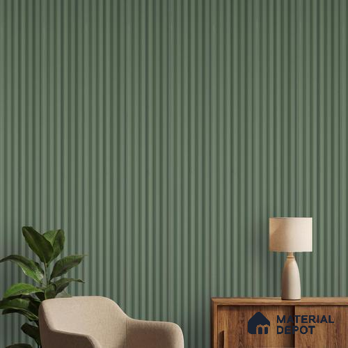 Green Plain Colour Louver PN 06252 9.5 ft x 4.7 inch Charcoal Panel - 12 mm | Suitable for Feature Wall, TV Unit & Living Room | Width is Subjected to 5% Variation