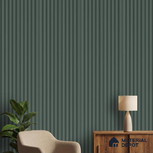 Green Plain Colour Louver PN 06254 9.5 ft x 4.7 inch Charcoal Panel - 12 mm | Suitable for Feature Wall, TV Unit & Living Room | Width is Subjected to 5% Variation