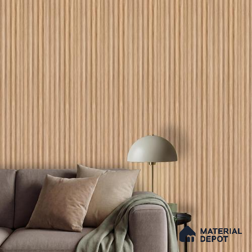 Brown Wooden Louver PN 06280 B 9.5 ft x 4.7 inch Charcoal Panel - 12 mm | Suitable for Feature Wall, TV Unit & Living Room | Width is Subjected to 5% Variation