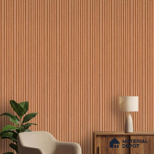 Brown Wooden Louver PN 06282 9.5 ft x 4.7 inch Charcoal Panel - 12 mm | Suitable for Feature Wall, TV Unit & Living Room | Width is Subjected to 5% Variation