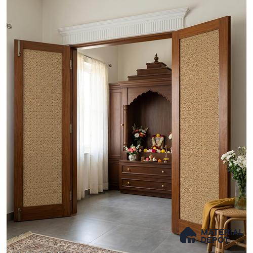 Brown Digital look LM 23943 Fulvatika Miniature Art 8 ft x 4 ft Texture Finish Decorative Laminate - 1 mm | Suitable for Living room,TV Unit, Highlighter Wall, Wardrobe, Feature Wall
