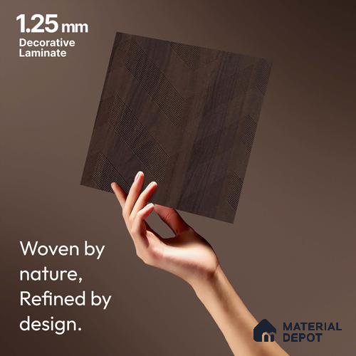 Brown Abstract Look LM 18320 8 ft x 4 ft Texture Finish Decorative Laminate - 1.25 mm | Suitable for TV Unit, Wardrobe, Kitchen Cabinets