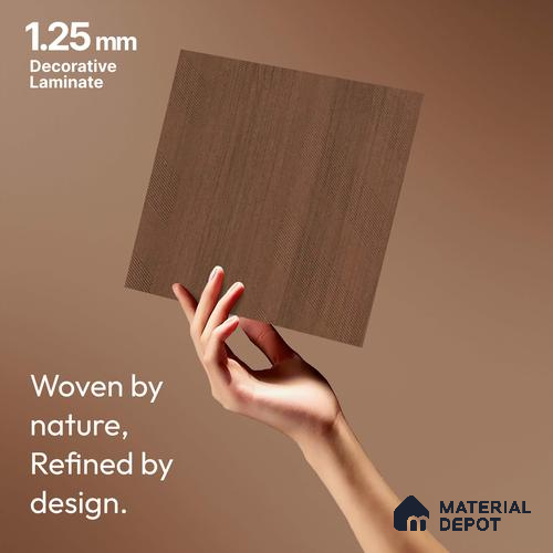 Brown Abstract Look LM 18323 8 ft x 4 ft Texture Finish Decorative Laminate - 1.25 mm | Suitable for TV Unit, Wardrobe, Kitchen Cabinets