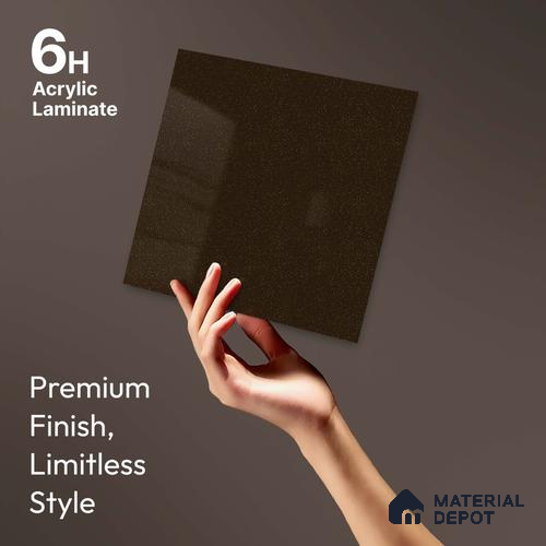 LM 23647 8 ft x 4 ft Sparkle High Gloss Finish Acrylic Laminate - 1.5 mm | Matching Edgeband Code EB 12106