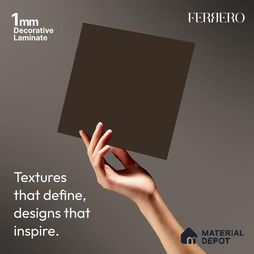 Brown Abstract look Ferrero 1E221 KK Mocha Brown 8 ft x 4 ft Kabaark Finish Decorative Laminate - 1 mm | Matching E3 Edgeband Code - (1053)
