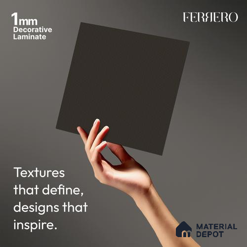 Grey Abstract look Ferrero 1E220 KK Slate Grey 8 ft x 4 ft Kabaark Finish Decorative Laminate - 1 mm | Matching E3 Edgeband Code - (1019)