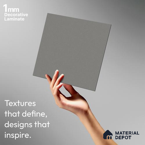 Light Grey Textured Solid Look WP 5 920 8 ft x 4 ft Texture Finish Decorative Laminate - 1 mm | Suitable for TV Unit, Wardrobe, Kitchen Cabinets