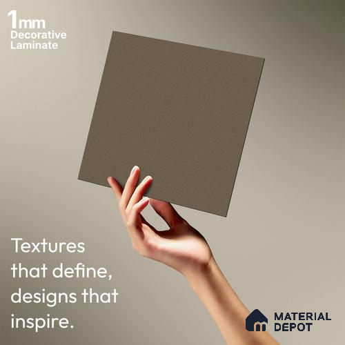 Brown Textured Solid Look WP 5 938 8 ft x 4 ft Texture Finish Decorative Laminate - 1 mm | Suitable for TV Unit, Wardrobe, Kitchen Cabinets