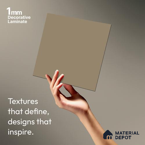 Beige Solid Colors Look LM 01928 8 ft x 4 ft Matte Finish Decorative Laminate - 1 mm | Suitable for Living Room, Kitchen, Office