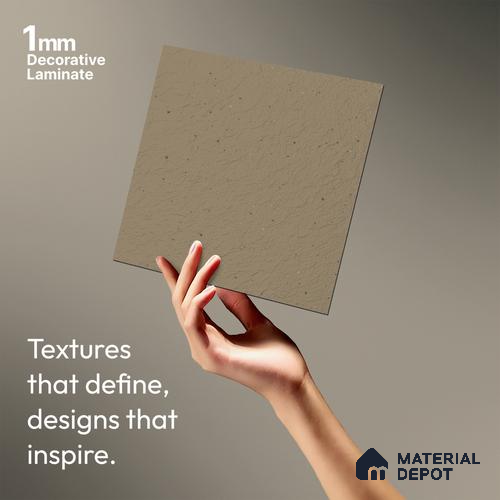 Grey Textured Solid Look LM 10859 8 ft x 4 ft Texture Finish Decorative Laminate - 1 mm | Suitable for TV Unit, Wardrobe, Kitchen Cabinets
