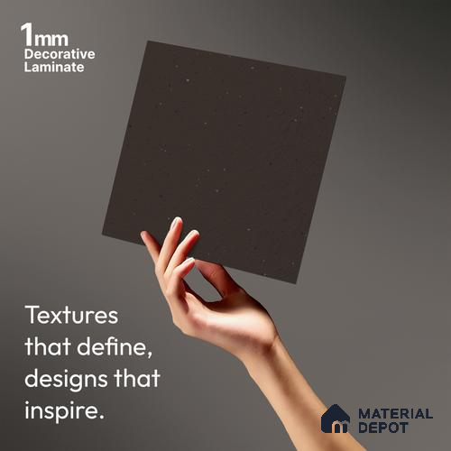 Grey Textured Solid Look LM 10861 8 ft x 4 ft Texture Finish Decorative Laminate - 1 mm | Suitable for TV Unit, Wardrobe, Kitchen Cabinets