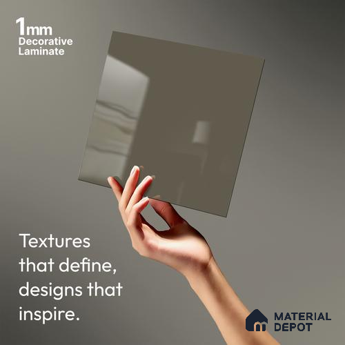 LM 19424 D Slate Solid Color Finish 8 ft x 4 ft Decorative Laminate - 1 mm | Suitable for Living Room, Kitchen, Office