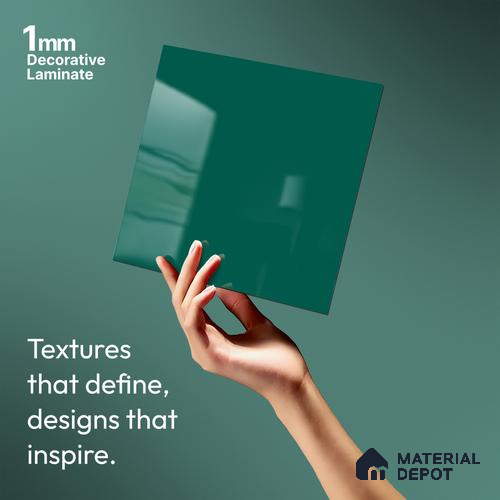 LM 21053 Mist High Gloss Finish 8 ft x 4 ft Decorative Laminate - 1 mm | Suitable for Living Room, Kitchen, Office