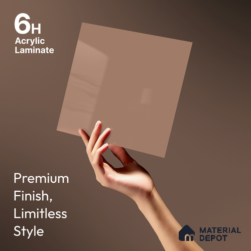 LM 23645 8 ft x 4 ft Solid Plain High Gloss Finish Acrylic Laminate - 1.5 mm | Suitable for Living Room, Kitchen, Office | Matching Edgeband Code EB 11113