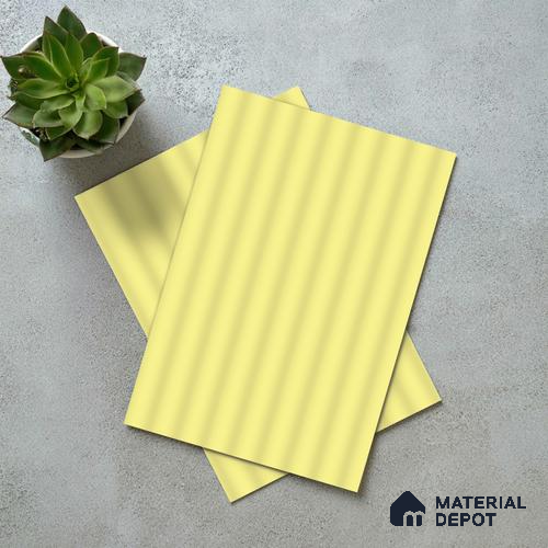 Pale Grey Fluted Solid Color LM 18336 8 ft x 4 ft Texture Finish Decorative Laminate - 1.25 mm | Suitable for TV Unit,Wardrobe, Kitchen Cabinets