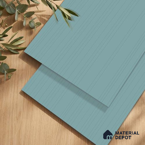 Powder Grey Fluted Solid Color LM 24372 8 ft x 4 ft Texture Finish Decorative Laminate - 1 mm | Suitable for TV Unit,Wardrobe, Kitchen Cabinets
