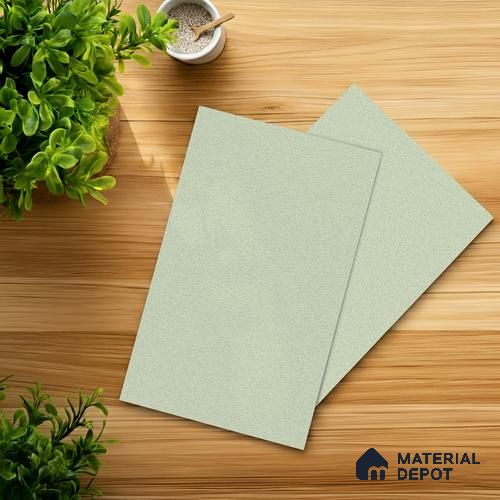 Blue Solid Colors look Ferrero 1E172 PU Frosted Mint 8 ft x 4 ft PU Finish Decorative Laminate - 1 mm | Suitable for Living Room, Kitchen, Office | Matching Prism Edgeband Code - (10187)